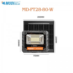 Đèn Pha NLMT 3 chế độ MD-PT28-80w Modi Solar